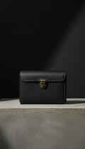 Estuche accesorio de cuero negro premium